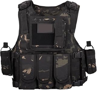 Tactical Adjustable Airsoft Outdoor Vest with Pouches – Lightweight for Role-Playing & Sports
