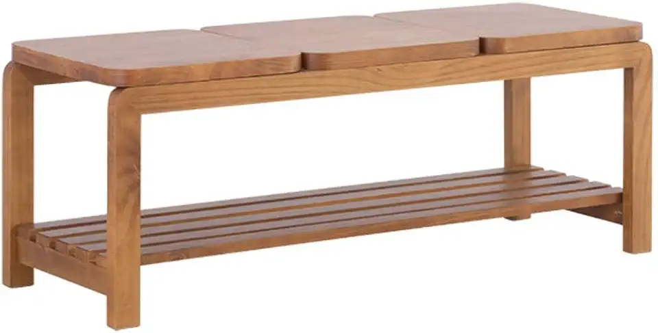 Banco de Madeira 3 Lugares Natu Oppa Design - Nozes