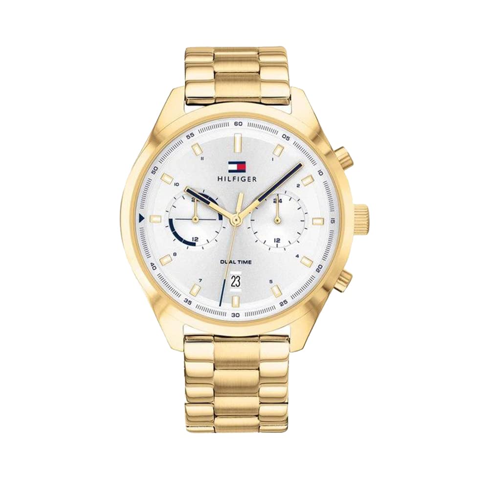 Tommy Hilfiger Mens Bennett Silver White Dial Analogue Watch - TH1791726 (B09SLVR4H4) Amazon Price History, Amazon Price Tracker