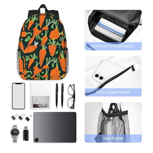 Sac à dos confortable Happy Carrot avec compartiment PC portable
