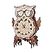 3D Puzzle en Bois Horloge Jouet en Bois Hibou Ornement Cadeau d'anniversaire Garçons Modèle Assemblé à La Main Horloge Puzzle Créatif Décoration -Owl
