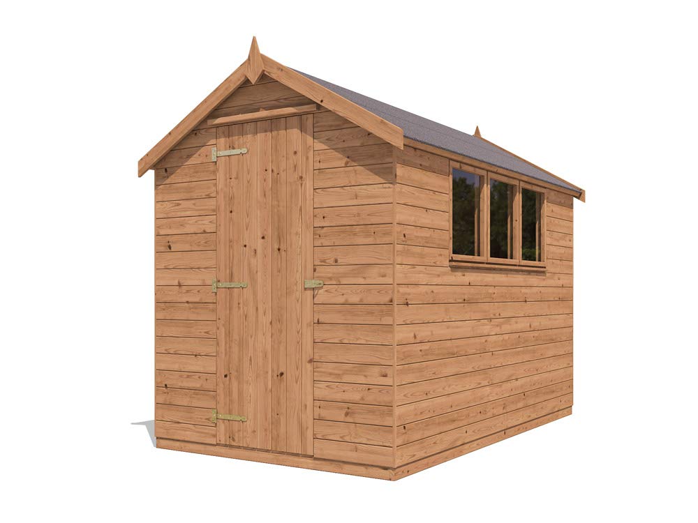 keter manor outdoor plastic garden storage shed, beige, 4