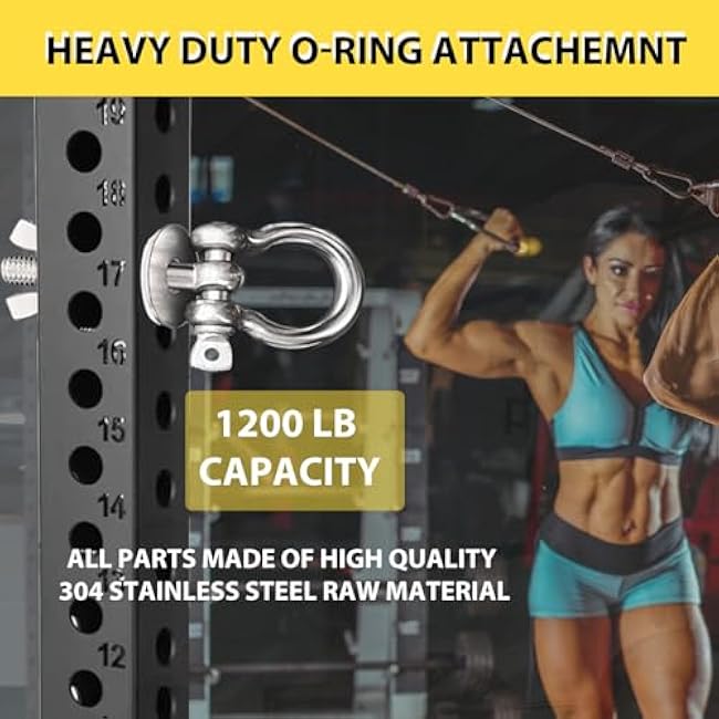 Heavy Duty Power Rack Attachments with Silicone gaskets for Resistance Band. Stainless Steel Band Pegs for 1-3 inch Power Rack,O-Ring Attachment for Power Rack Squat Racks-2PACK(Regluar)