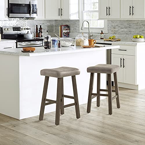 Hillsdale Furniture Saddle Counter Stool, Rustic Gray - Image 8