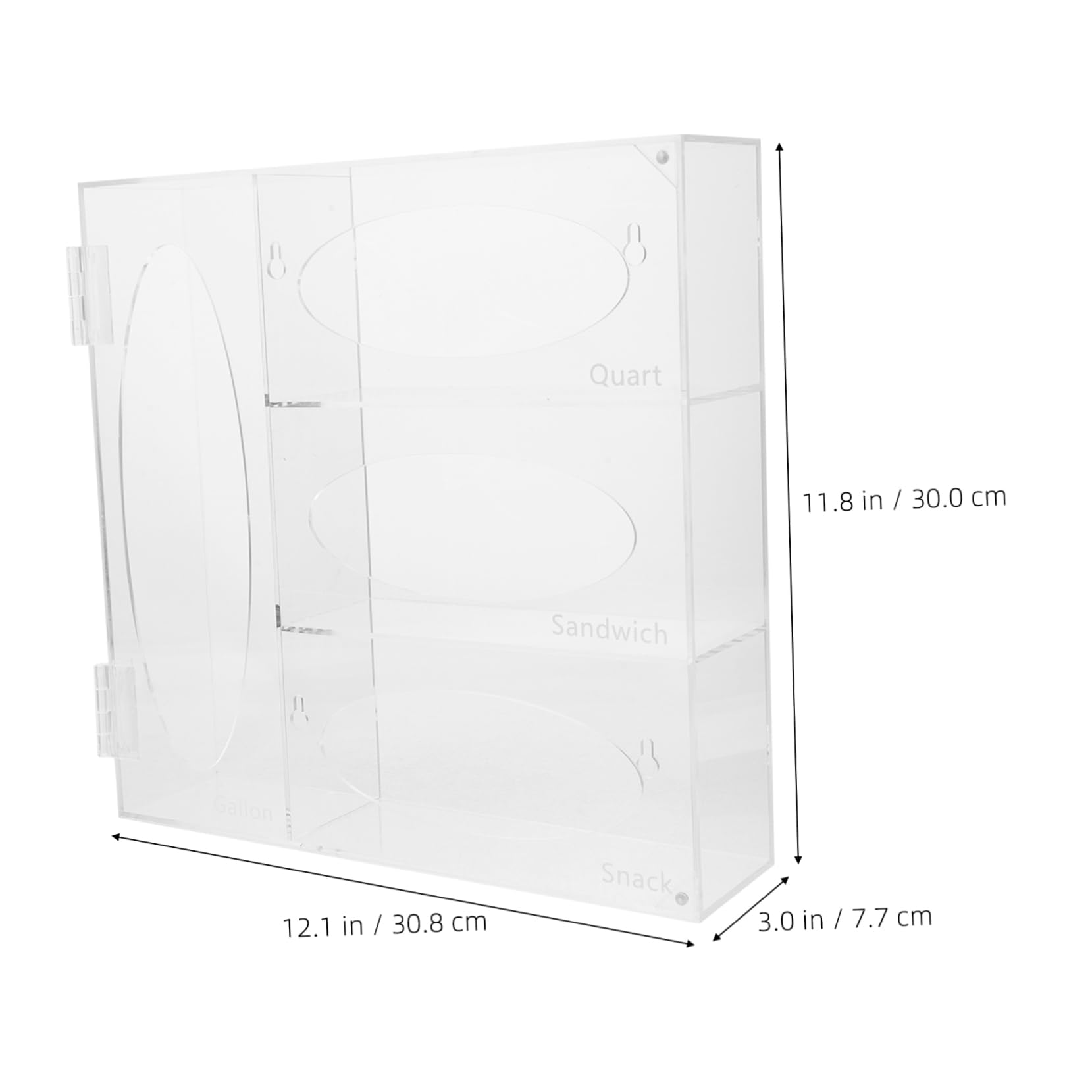 KALLORY Mask Organizer Wall Mount Glove Dispenser Acrylic Storage for Lab Gloves Mask Holder