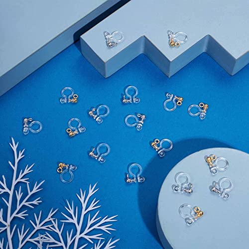 SUNNYCLUE 1 Box 20Pcs Clip on Earring Converter Transparent U Type Earring Cilps Stainless Steel Components Non-Pierced Painless Findings for Jewellery Making Accessories DIY Craft - Image 4