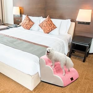   Dog-Stairs-for-Small-Dogs-Dog-Ramp-for-Bed-with-2-Colors-Pet-Stairs-Pet-Stairs-for-High-Beds-Dog-Steps-for-Bed-Stairs-for-Dogs-to-Get-on-Bed-Pink