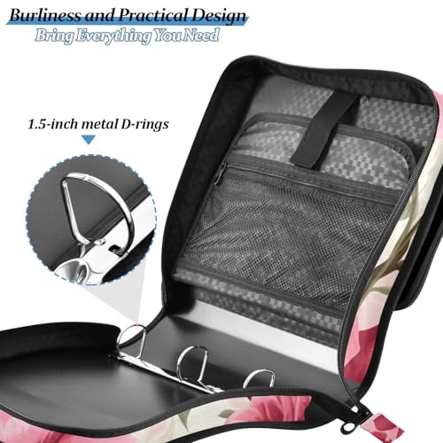 Image of 3 Ring Zipper Binder with Shoulder Strap Mte1mja0mzyyafnpcm05vw8wyvr0 1.5 inch Binders Keeper Large Capacity Multi Pockets for School Office Supplies