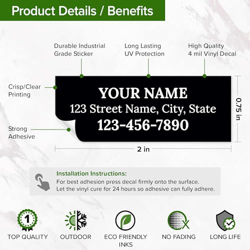 Custom Black Vinyl Labels