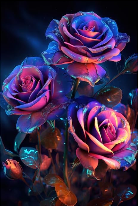 Brillante Bulbi di Rosa - Perenne, Colori vivaci, Bassa Manutenzione, Decorazione d'Interni-5 Bulbi-H