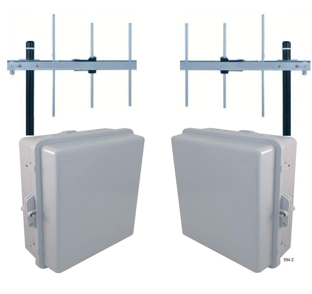 3 Mile Industrial Wireless Pump Control System 2 Channel Channel 12V, 110v 220v, w 2 Yagi Long Range Antennas, Weatherproof enclosure 943302