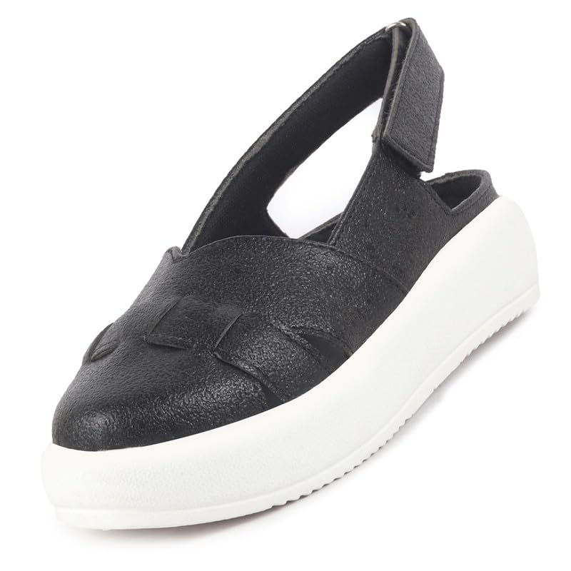 FAUSTO Women’s Embellished Backstrap Height Enhancer Hook and Loop Slip on Shoes|Casual Shoe|Evening Party Shoe|Anti Skid Sole