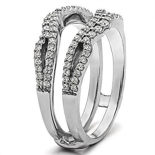 TwoBirch 0.57 Ct. Double Infinity Wedding Ring Guard Enhancer in Sterling Silver (CZ or MOISSANITE)2