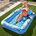 Sloosh Inflatable Tanning Pool Lounger Float for Adults, 70" x 46" Large Suntan Tub Pool Floats Sun Tan Tub Ice Bath Tub Tanning Bed Blow up Pool Raft Lounge Floatie, L-Blue