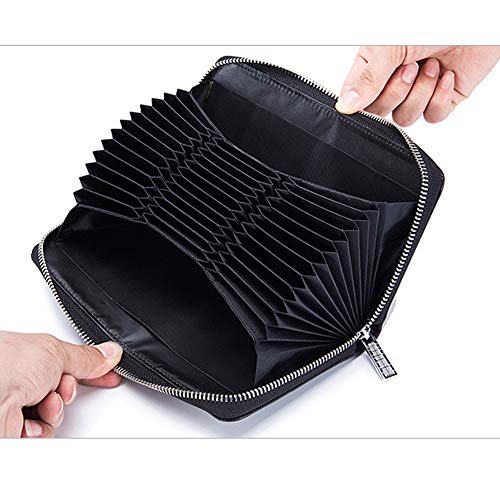 FEITH&FELLY Large Capacity Credit Card Wallets for Women Long Leather RFID Blocking Accordion Wallet Zip Organizer 36 Slots4