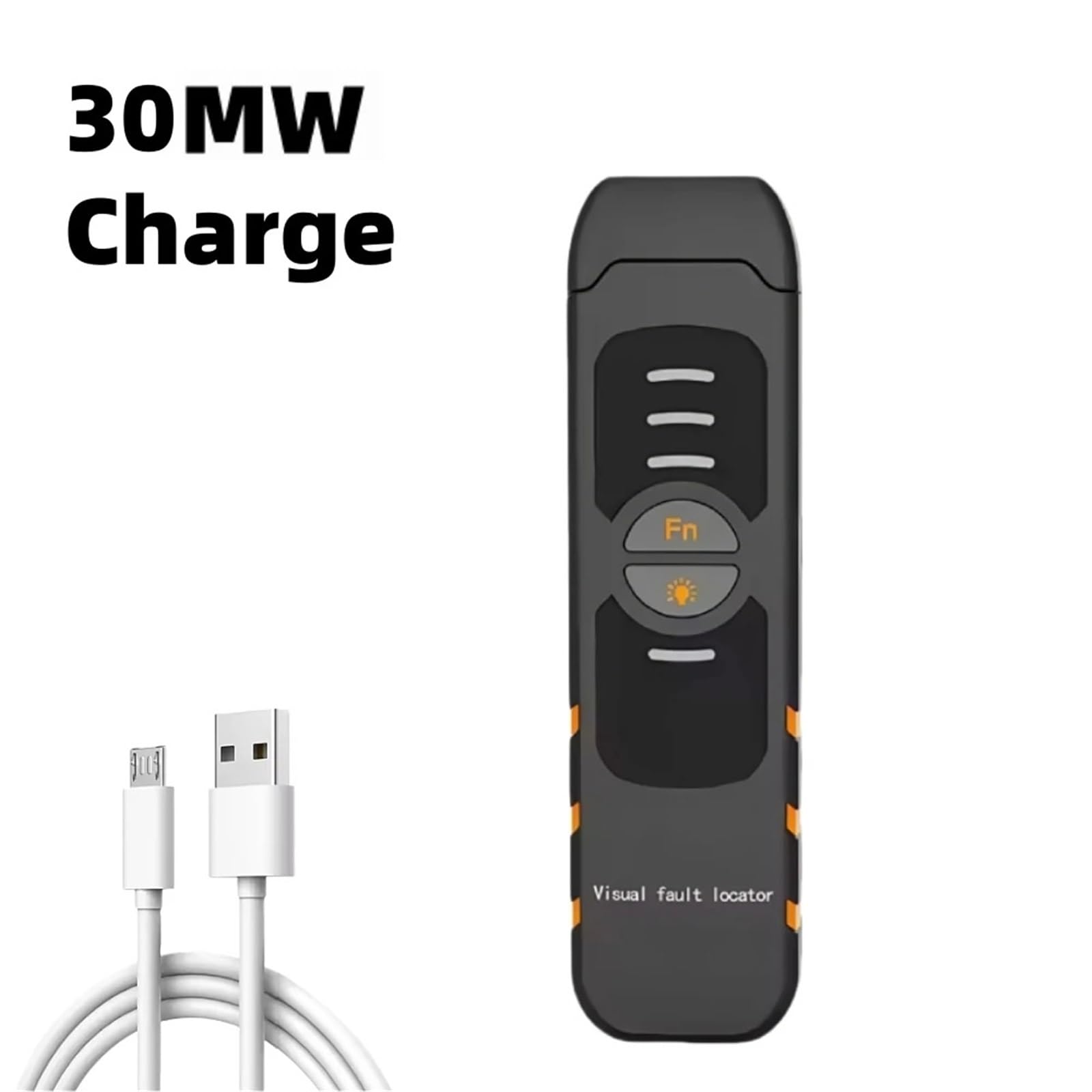 Testeur Fibre Optique, Stylo testeur de fibre optique VFL 5/15/20/30 MW, localisateur visuel de défauts, stylo optique rouge(30MW Rechargeable)