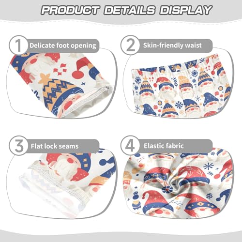 KLL Cute Christmas Gnomes Little Girls Leggings Soft High Waisted Workout Pants Running3