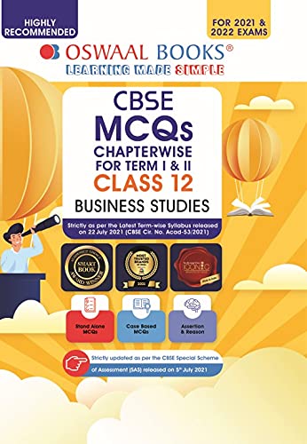 Oswaal CBSE MCQs Chapterwise For Term I & II, Class 12, Business Studies (With The Largest MCQ Question Pool For Rs. 40 @ 80 %