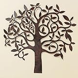 Maße (H x B): 67 x 72 cm Wandbild - sehr dekorativer Baum aus Metall in braun - 70 cm im modernen Landhausstil