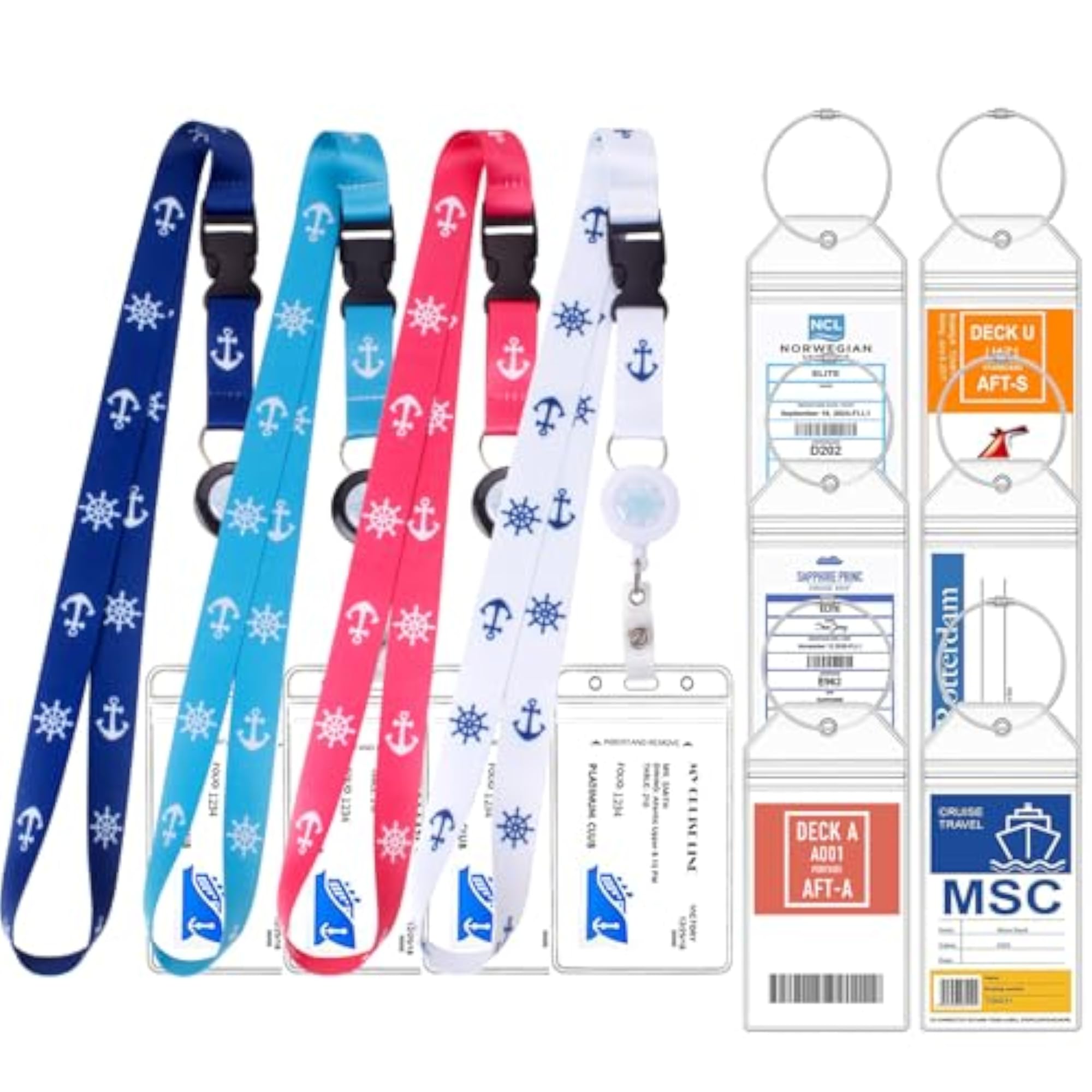 Retractable Lanyards with Luggage Tag Holders