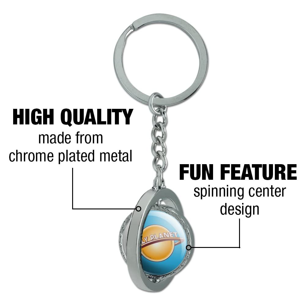 Amazon.com: Superman Daily Planet Keychain Spinning Round Chrome
