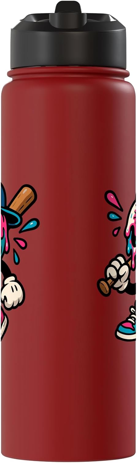 Baseball Drip Boys Ice Cream Youth Stainless Steel Insulated Water Bottle