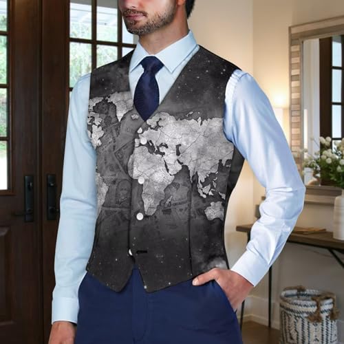 Men's Suit Vest Business Formal Dress Suit Lightweight Waistcoat Vest 4 Buttons Blazer Suit Jacket Slim Fit S-4XL3