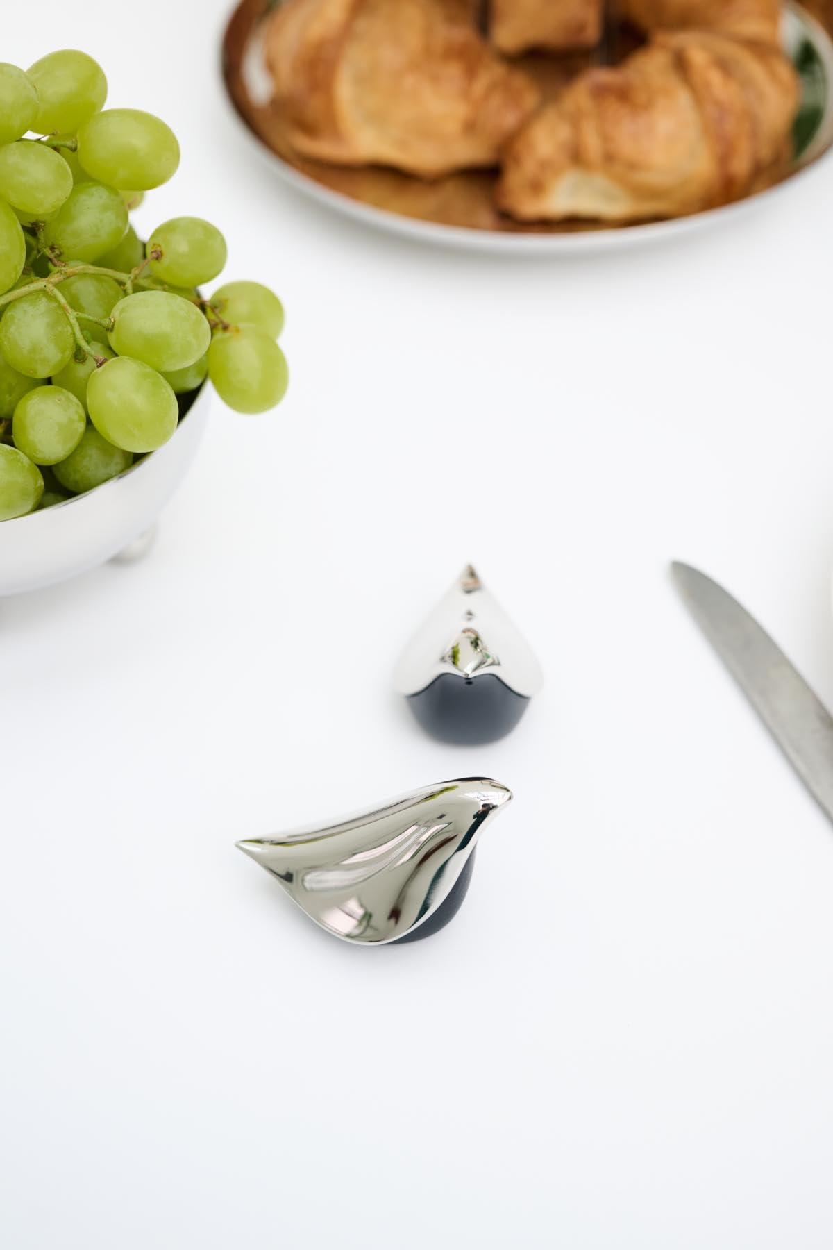 EDZARD Salière et poivrière Colombe, hauteur 6 cm, en argent noble, résistant au ternissement
