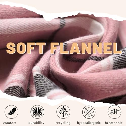 Womens Plus Size Buffalo Plaid Flannel Shirt Long Sleeve Collar Button Down Blouses Loose Lightweight Tops2