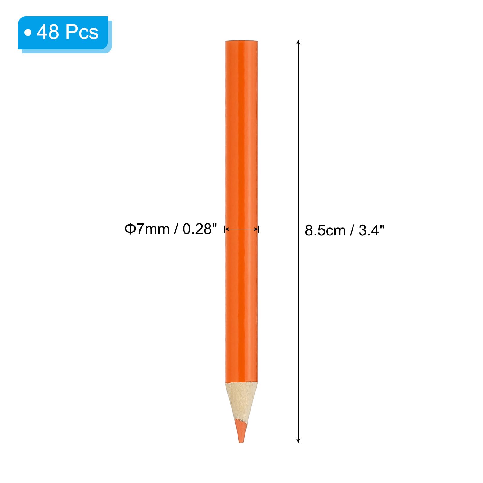 PATIKIL Orange Colored Pencils Set,48 Pcs Oil Color Pencils Wooden Coloring Drawing Pencil for Artists Art Painting - Image 2