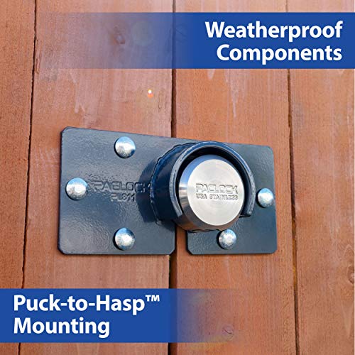 Image of PACLOCK's 7-Series Flat Back Puck w /Tapped Holes, Standard Rekeyable (SR), Keyed Alike U-Pick!, Stainless Steel