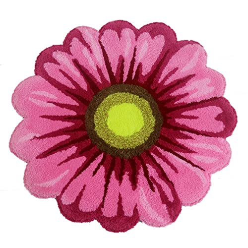 Tapete redondo moderno de 50x50 cm rosa