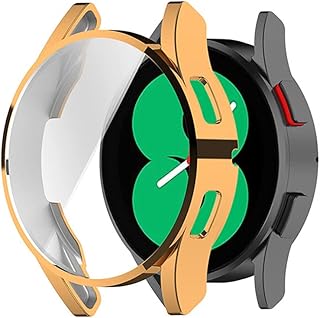 YSMILE Case for Samsung Galaxy Watch 4 40mm Screen Protector Case, Slim Soft TPU Screen Protector Full Around Protective Case for Samsung Galaxy Watch 4 40mm, Rose Gold