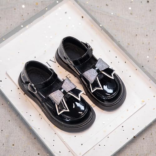 Girls Fashion Versatile Lace Dance Shoes - Flower Girl Mary Jane Flat Dress Shoes Party Wedding Suitable for Toddlers/Little Kids/Big Kids3