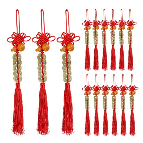 15 Pièces Porte Bonheur Chinois, DEANKEJI Monnaie Feng Shui Chinoises, Feng Shui Pièces Chinoises, pour Décoration et Porter Chance
