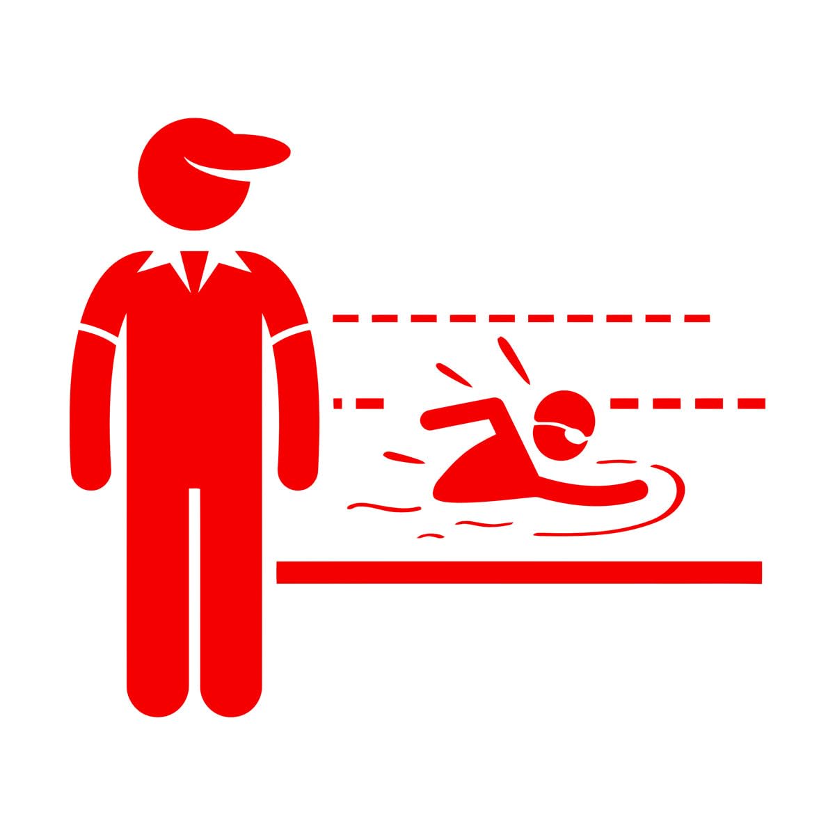 Lettering Decals Swimming Coach Instructor Teacher Jobs Occupations 81x93.5cm Do not Damage the wall Surface Extra Large red