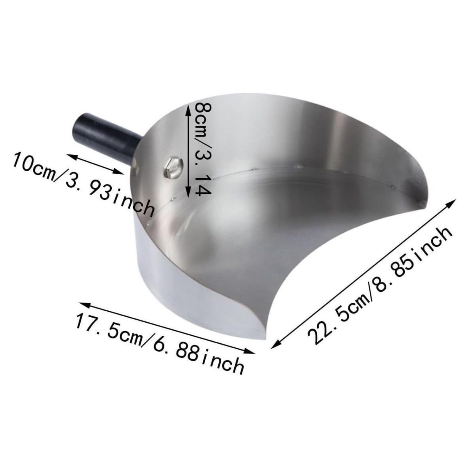 Döner - Paletta da 22,5 x 17,5 x 8 cm, in acciaio inox, per barbecue e kebab