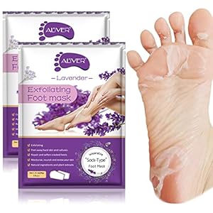 IDUCEN Foot Peel Mask 2 Pack, Callus Remover & Exfoliating Foot Mask for Men & Women, Baby Soft Smooth Touch Feet – Lavender