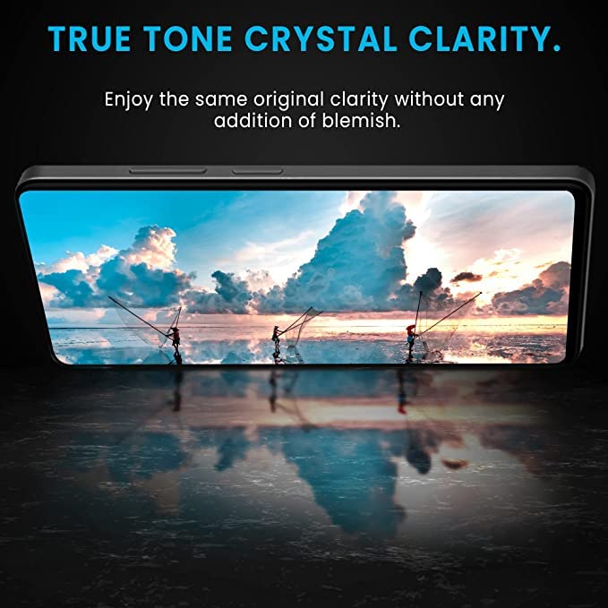 Image of {PACK OF 1 Tempered Glass Design for Oppo Reno 6 Pro Advanced Border Less Full Edge to Edge 3D Curved UV Screen Protector and Easy Installation Kit
