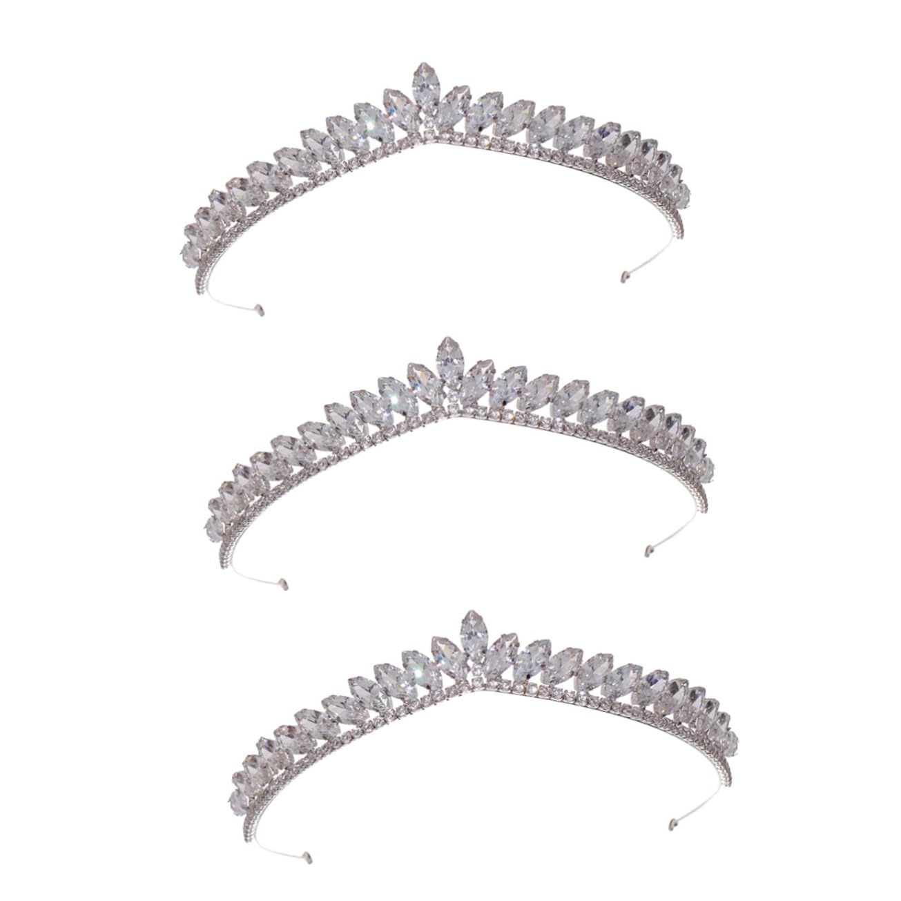 FRCOLOR 3 Pezzi Eleganti Cerchietti Per Da Sposa Con Strass Per La Sposa