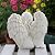 JARPSIRY Angel Garden Statue, Sitting Angel Sculpture, Resin Angel with Bird Figurine for Patio Yard Porch Lawn Outdoor Decor Home Shelf Sitter Memorial Spiritual Gifts