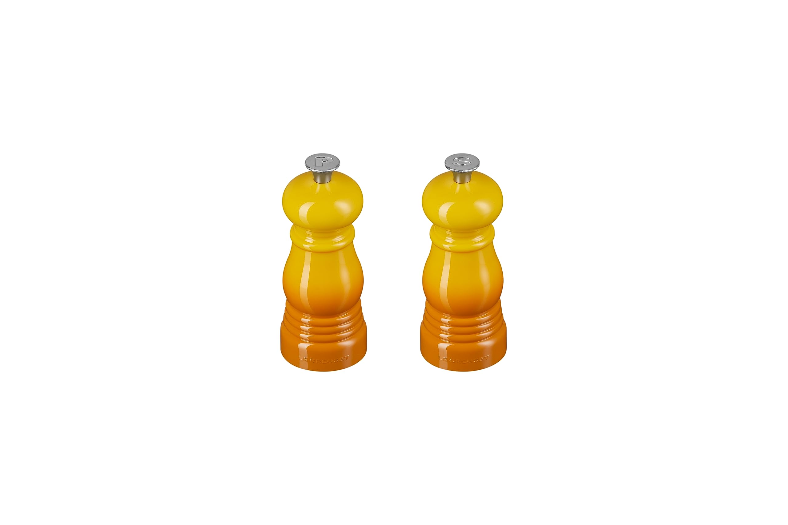 LE CREUSETClassic Salt & Pepper Mill Set, Personal Use, Chip-resistant ABS Plastic, Anti-Corrosion, 11 cm, Nectar, 44900116720000