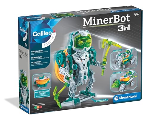 Clementoni Galileo MinerBot 3 in 1 Robotik-Set - DREI humanoide Roboter -...