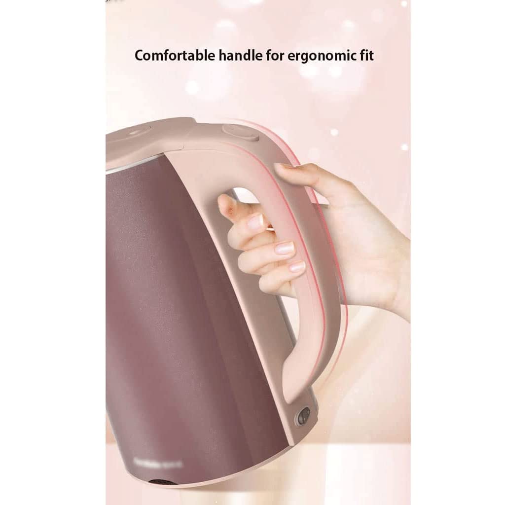 Bollitore elettrico da 1,7 l, design con interruttore a 1 pulsante, bollitore, struttura a doppia parete, bollitore d'acqua, spegnimento automatico, facile da usare