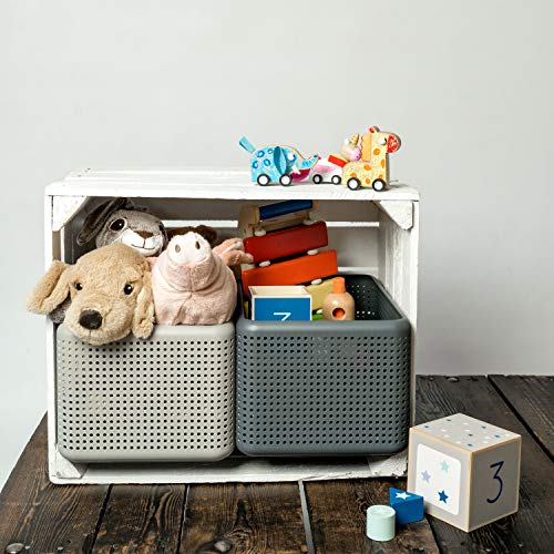 Rotho Madei Aubewahrungsbox 13l, Kunststoff (PP recycelt) BPA-frei, cappuccino, 13l (32.6 x 23.8 x 18.8 cm), Beige