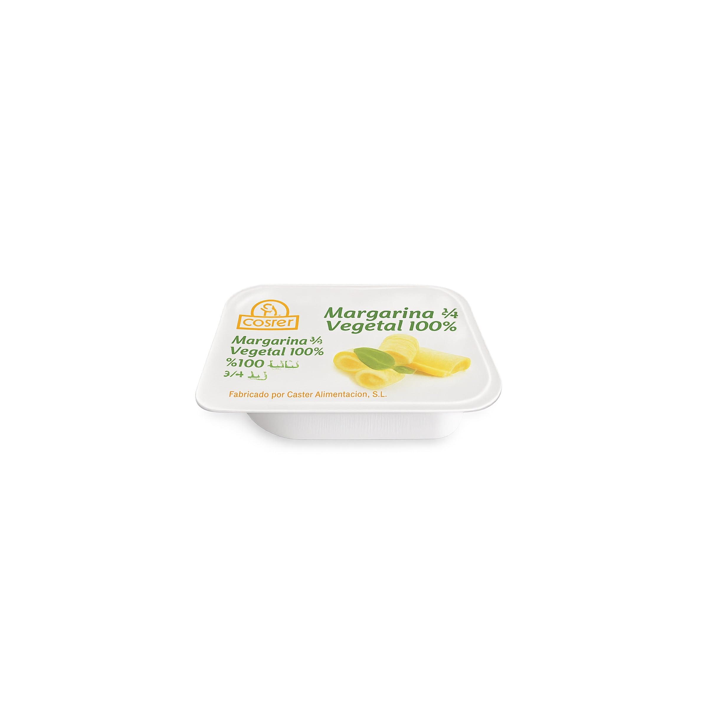 Margarina Vegetal 100% en Tarrinas Monodosis Caja 336 x 10g Caster Alimentación Apta para Veganos