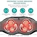 Nekteck Shiatsu Neck Massager for Pain Relief Deep Tissue with Heat, 3D Kneading Massage Pillow Back Shoulder Massagerfor Body Muscle, Plug-in Use for Home Office Car, Gifts for Mom Dad Him Her
