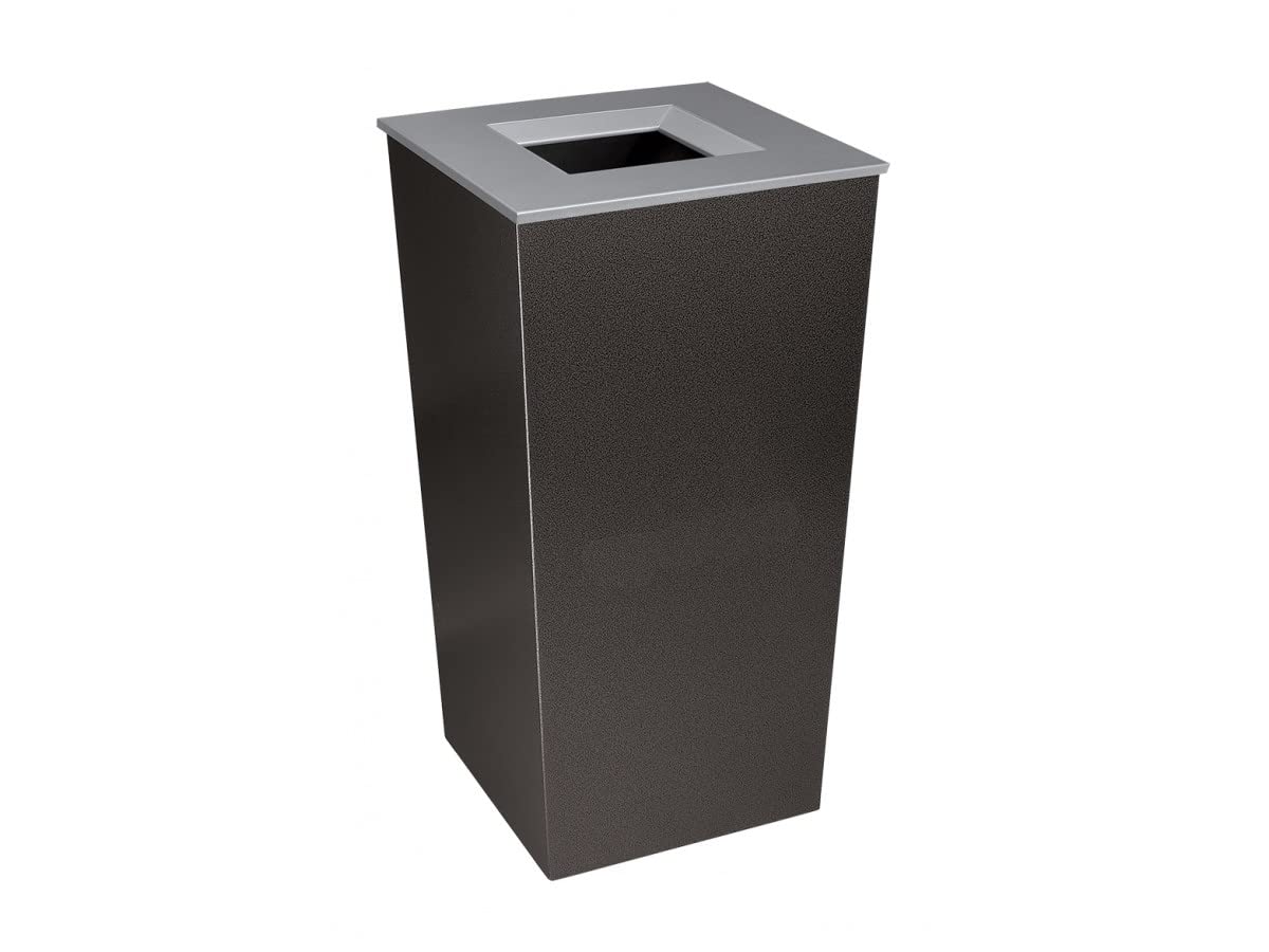 212 Main 34 gal Metro Trash, Hammered Charcoal - Steel