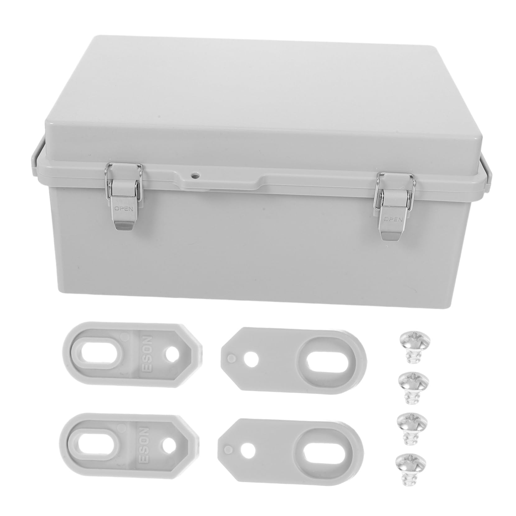 Healifty Wasserdichter Verteilerkasten aus Abs Elektrische Abzweigdose mit Montageplatte für Wetterfeste Außeninstallationen und Kabelmanagement