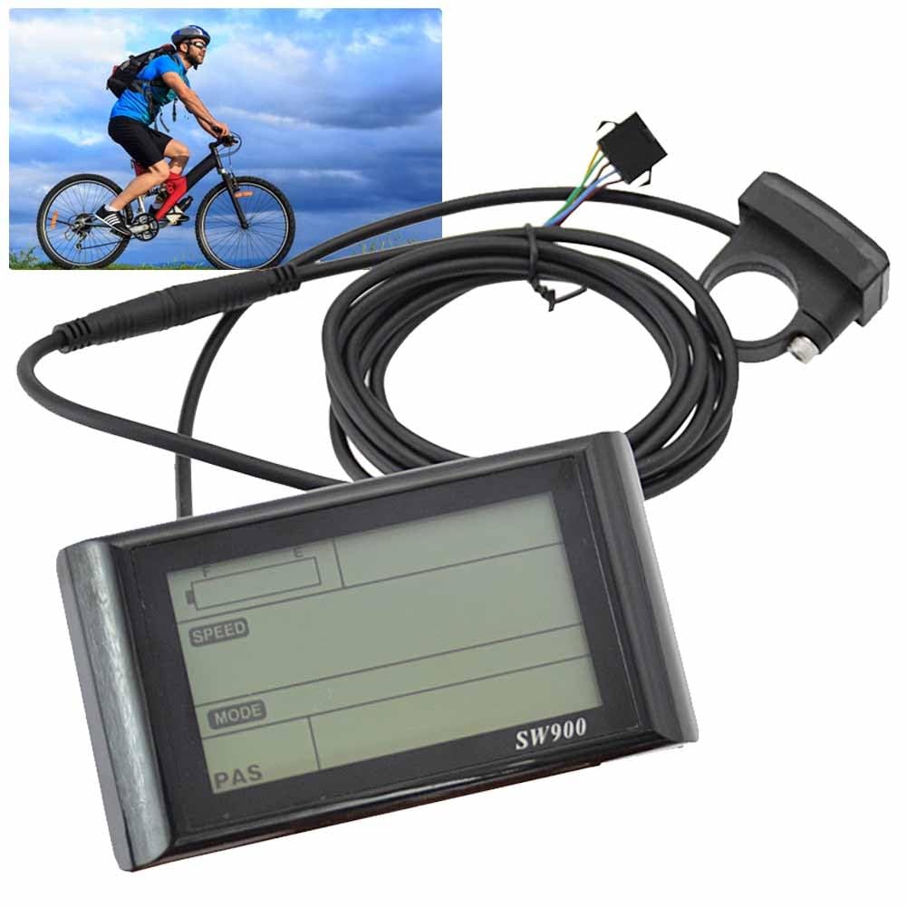 Compteur de vélo électrique avec écran LCD SW900 pour Scooter électrique 24 V-60 V, Interface UART 5 Broches, Noir